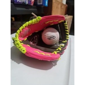 Rawlings 9.5" Youth Tee Ball Glove WPL95DSP Players Series (RT Hand) Pink/Black